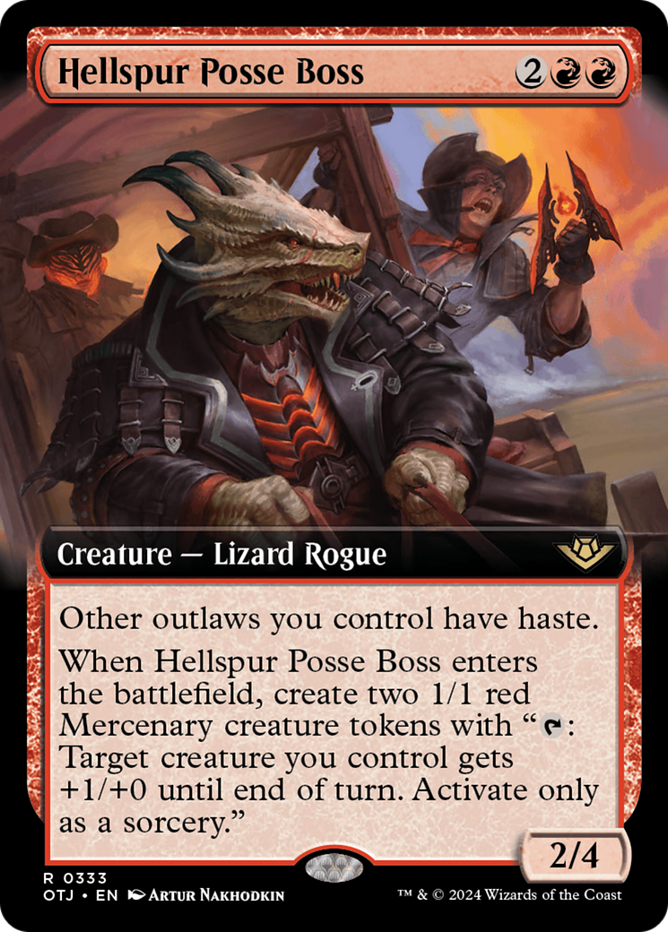 Hellspur Posse Boss (Extended Art) [Outlaws of Thunder Junction] | Good Games Morley