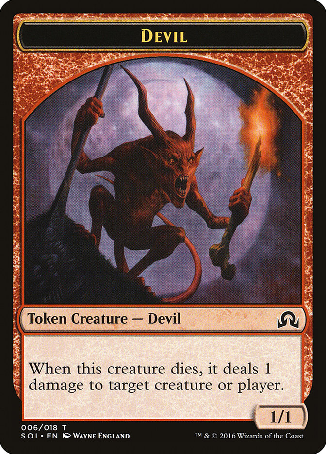 Devil Token [Shadows over Innistrad Tokens] | Good Games Morley