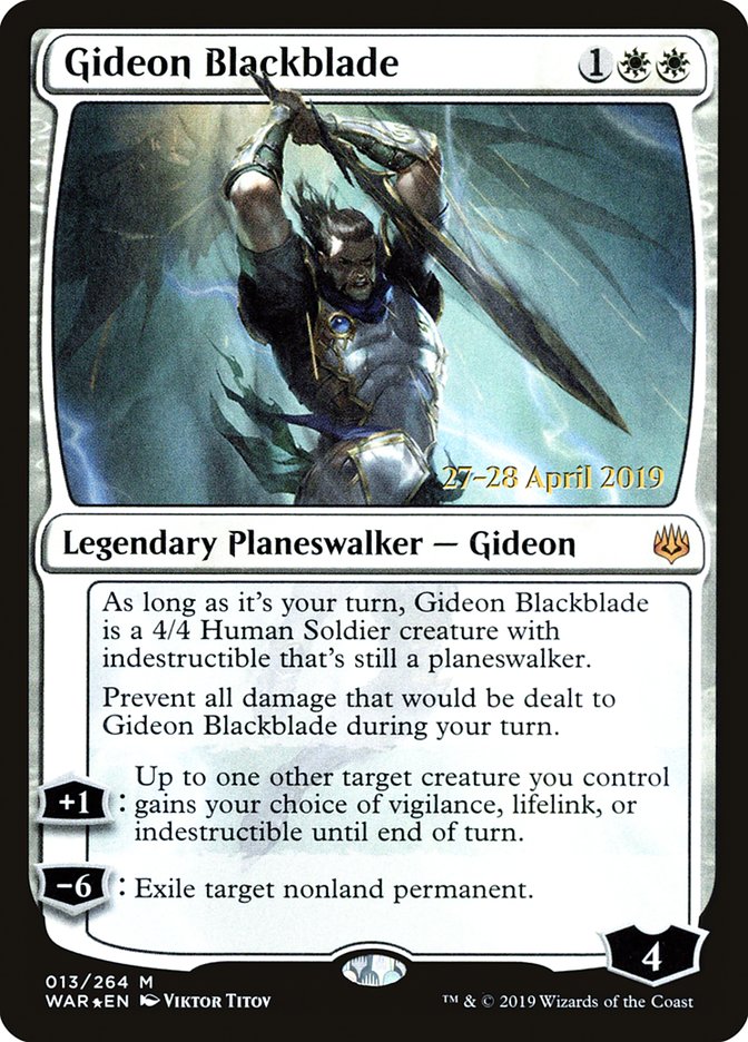 Gideon Blackblade [War of the Spark Prerelease Promos] | Good Games Morley