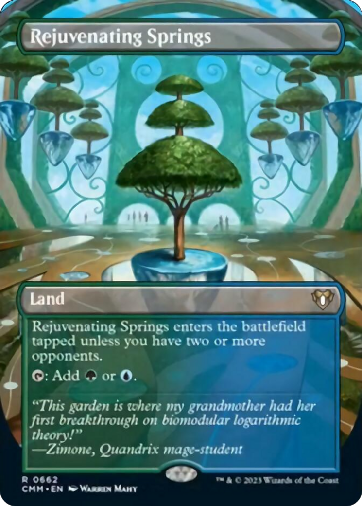 Rejuvenating Springs (Borderless Alternate Art) [Commander Masters] | Good Games Morley