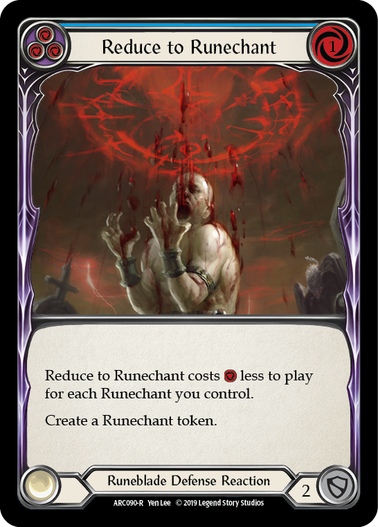 Reduce to Runechant (Blue) [ARC090-R] (Arcane Rising)  1st Edition Rainbow Foil | Good Games Morley