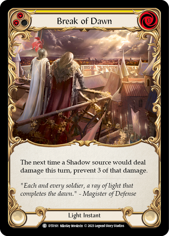 Break of Dawn (Yellow) [DTD101] (Dusk Till Dawn)  Rainbow Foil | Good Games Morley