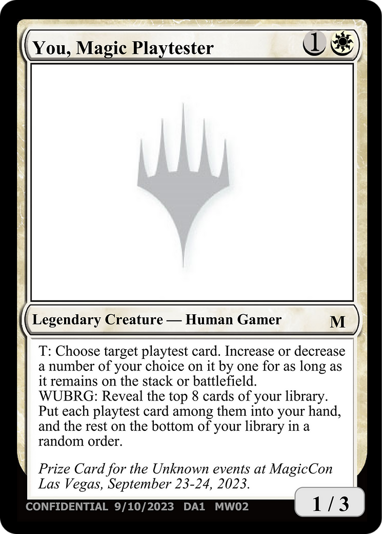 You, Magic Playtester [Unknown Event] | Good Games Morley