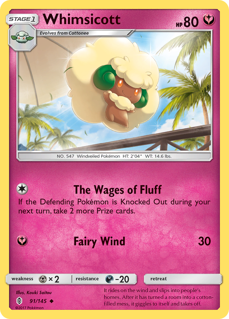 Whimsicott (91/145) [Sun & Moon: Guardians Rising] | Good Games Morley