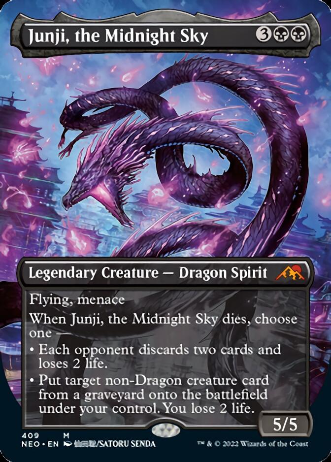 Junji, the Midnight Sky (Borderless Alternate Art) [Kamigawa: Neon Dynasty] | Good Games Morley