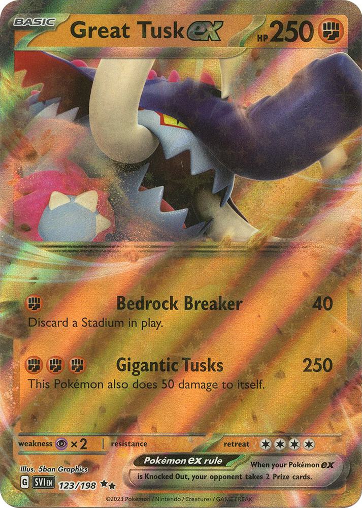 Great Tusk ex 123/198 (SV01: Scarlet & Violet Base Set)  - Holofoil | Good Games Morley