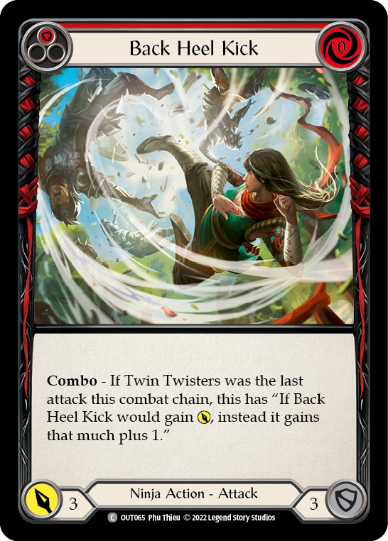 Back Heel Kick (Red) [OUT065] (Outsiders)  Rainbow Foil | Good Games Morley