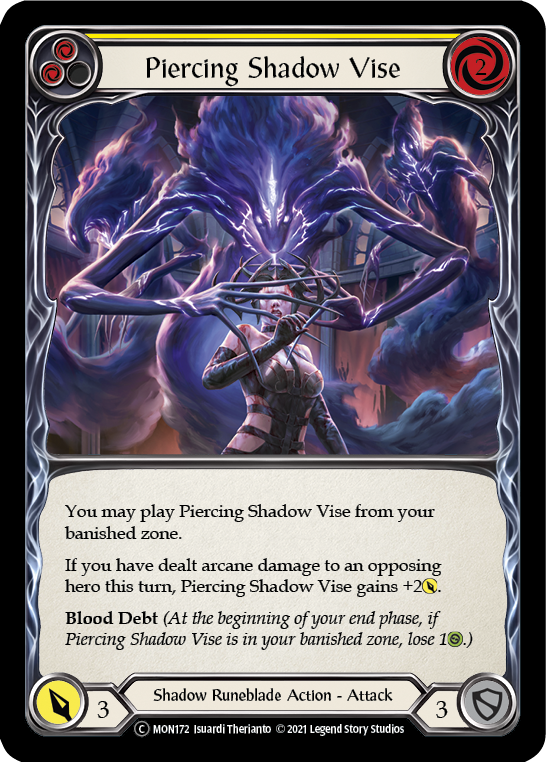 Piercing Shadow Vise (Yellow) [U-MON172] (Monarch Unlimited)  Unlimited Normal | Good Games Morley
