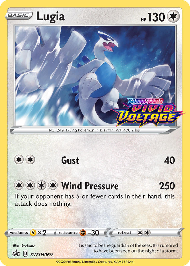Lugia (SWSH069) (Prerelease Promo) [Sword & Shield: Black Star Promos] | Good Games Morley