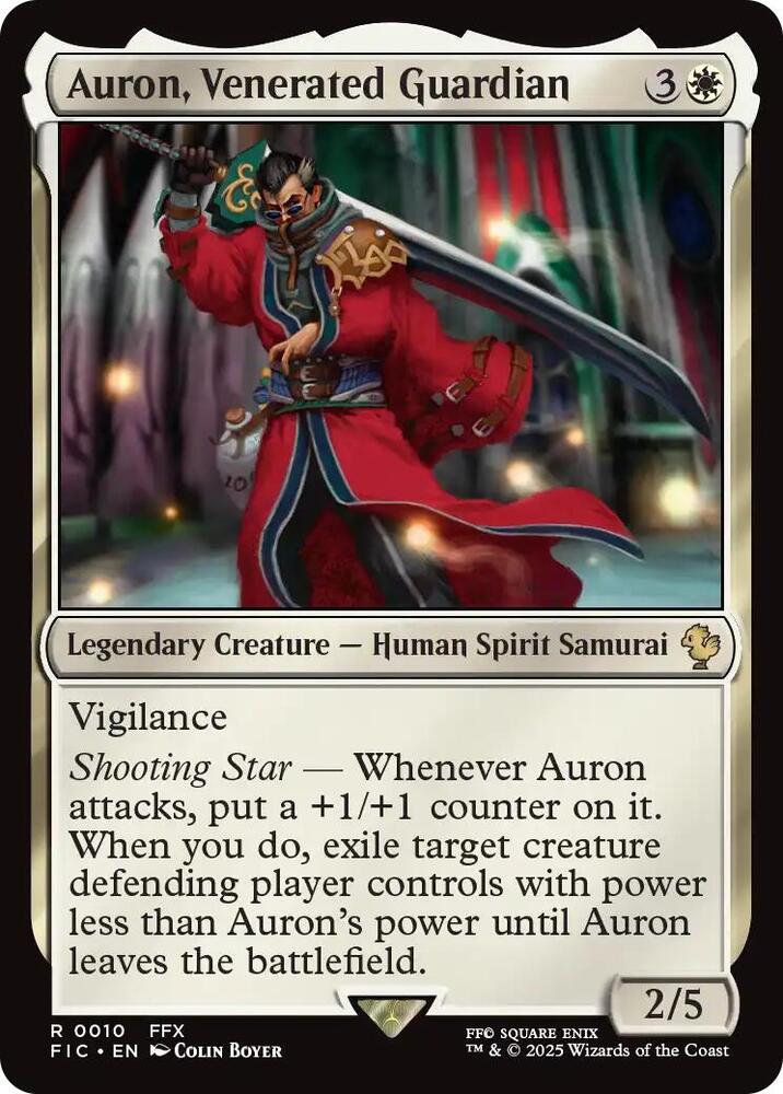 Auron, Venerated Guardian 10 (Commander: FINAL FANTASY)  - Surge Foil | Good Games Morley