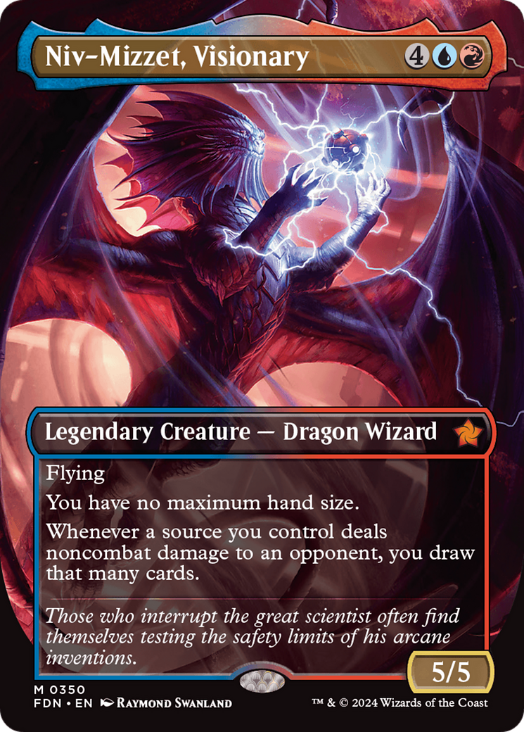 Niv-Mizzet, Visionary (Borderless) [Foundations] | Good Games Morley