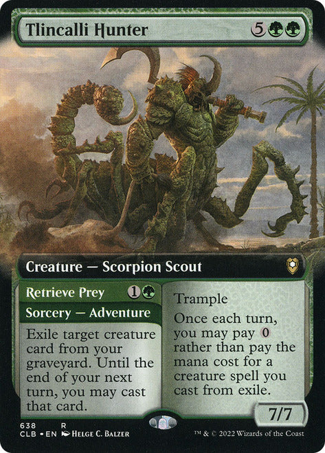 Tlincalli Hunter // Retrieve Prey (Extended Art) [Commander Legends: Battle for Baldur's Gate] | Good Games Morley