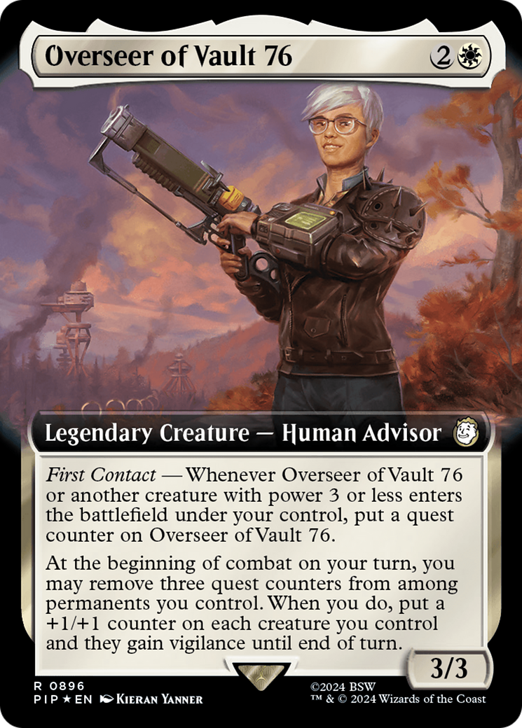 Overseer of Vault 76 (Extended Art) (Surge Foil) [Fallout] | Good Games Morley