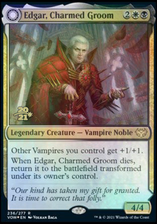 Edgar, Charmed Groom // Edgar Markov's Coffin [Innistrad: Crimson Vow Prerelease Promos] | Good Games Morley