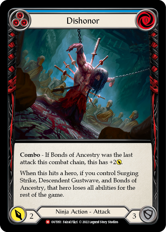 Dishonor [OUT051] (Outsiders)  Rainbow Foil | Good Games Morley