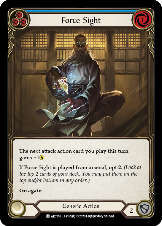 Force Sight (Blue) [U-ARC208] (Arcane Rising Unlimited)  Unlimited Normal | Good Games Morley