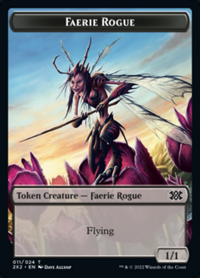 Faerie Rogue // Spirit (008) Double-Sided Token [Double Masters 2022 Tokens] | Good Games Morley