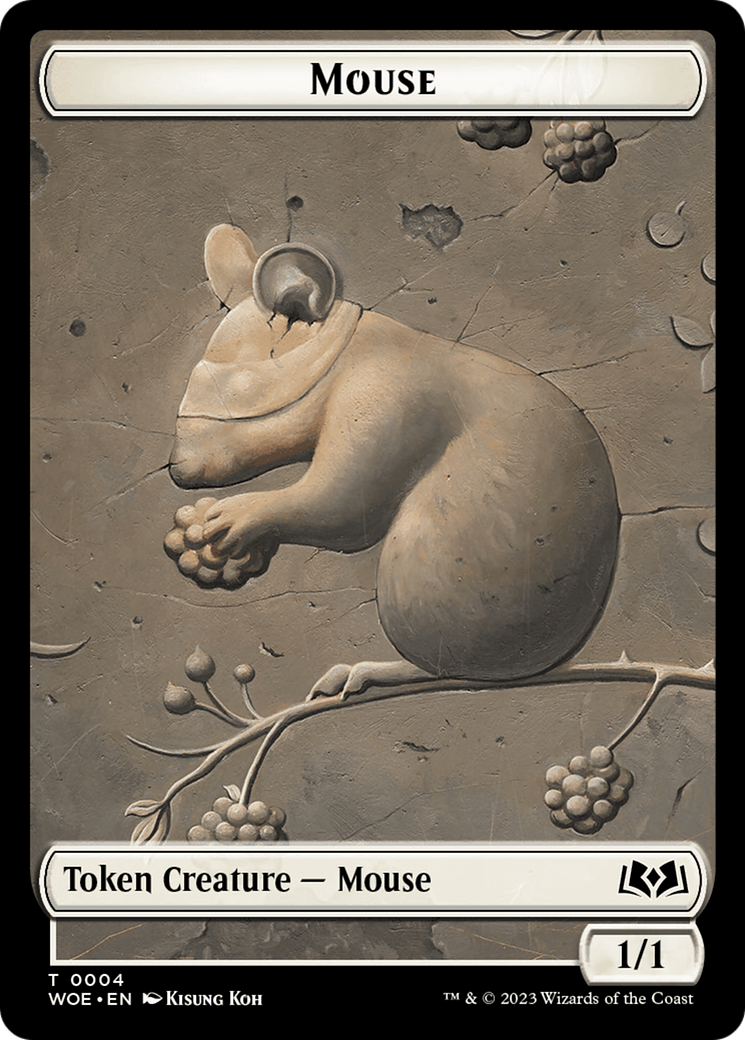 Mouse // Food (0010) Double-Sided Token [Wilds of Eldraine Tokens] | Good Games Morley