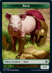 Hydra // Boar Double-Sided Token [Commander 2021 Tokens] | Good Games Morley