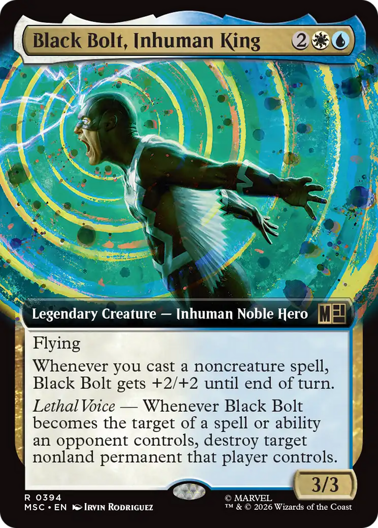 Black Bolt, Inhuman King (Extended Art) [Marvel Super Heroes Commander] | Good Games Morley