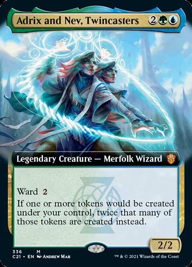 Adrix and Nev, Twincasters (Extended Art) [Commander 2021] | Good Games Morley