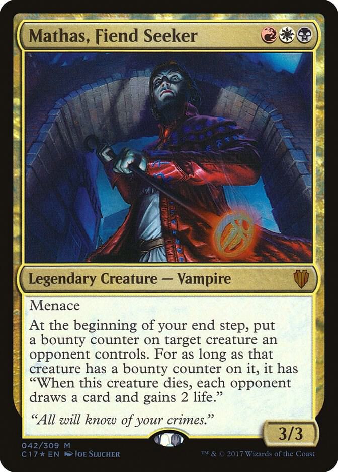 Mathas, Fiend Seeker 42/309 (Commander 2017)  - Foil | Good Games Morley