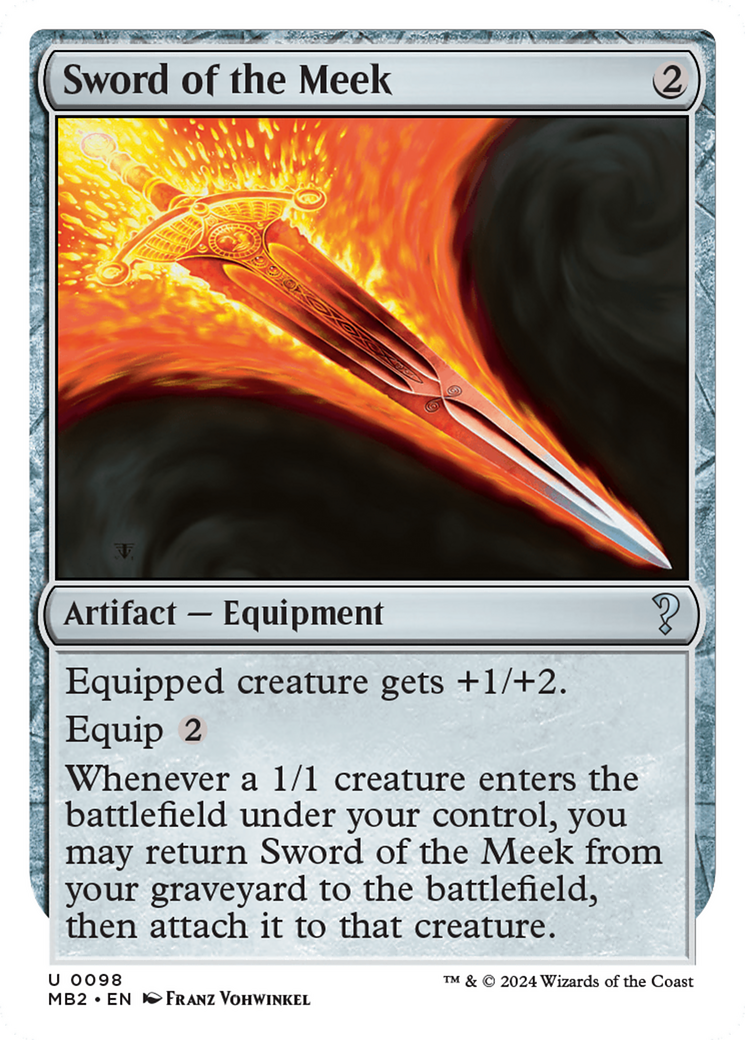 Sword of the Meek (White Border) [Mystery Booster 2] | Good Games Morley