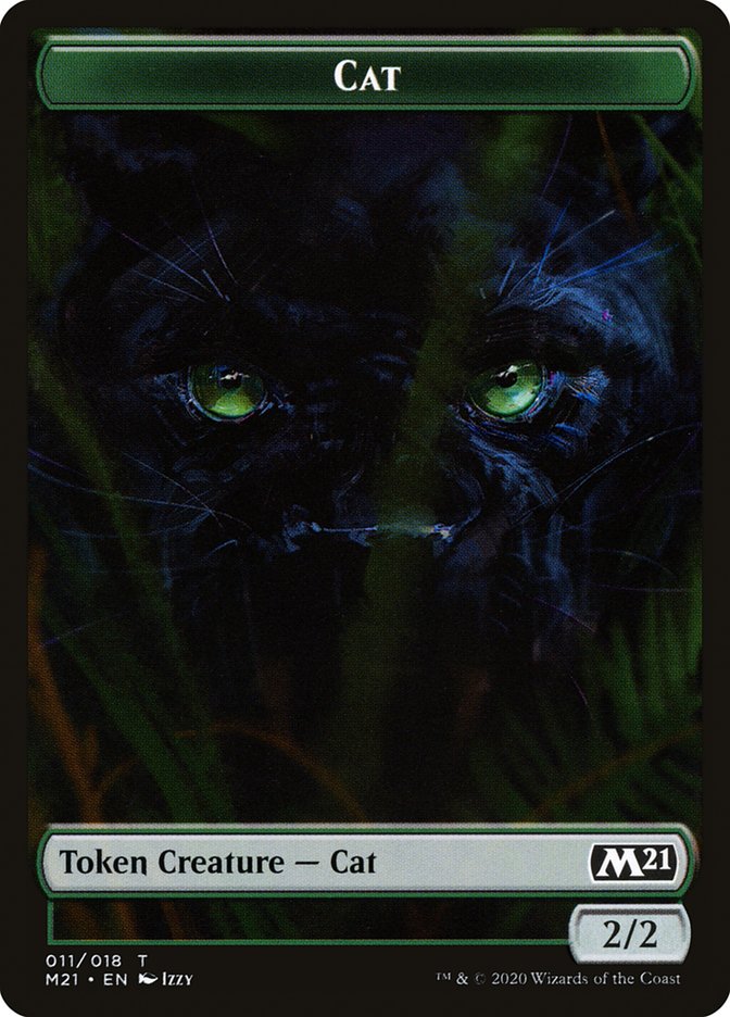 Beast // Cat (011) Double-Sided Token [Core Set 2021 Tokens] | Good Games Morley