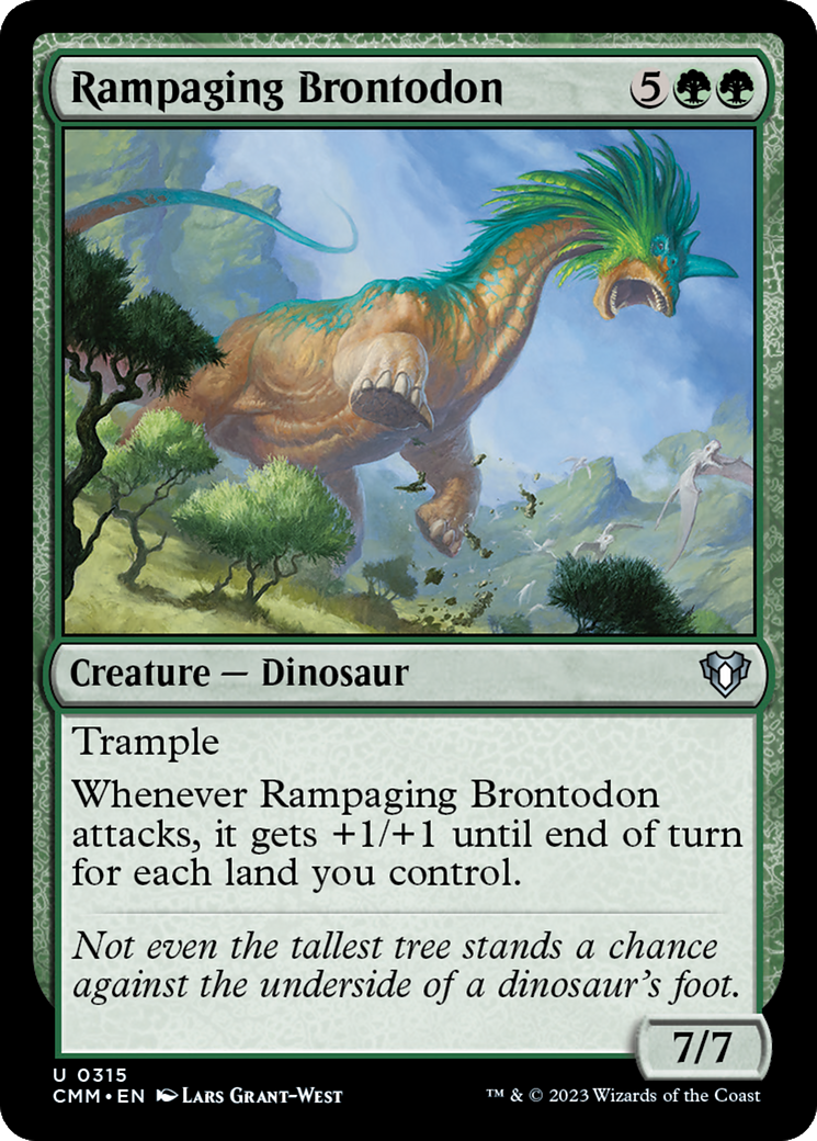 Rampaging Brontodon [Commander Masters] | Good Games Morley