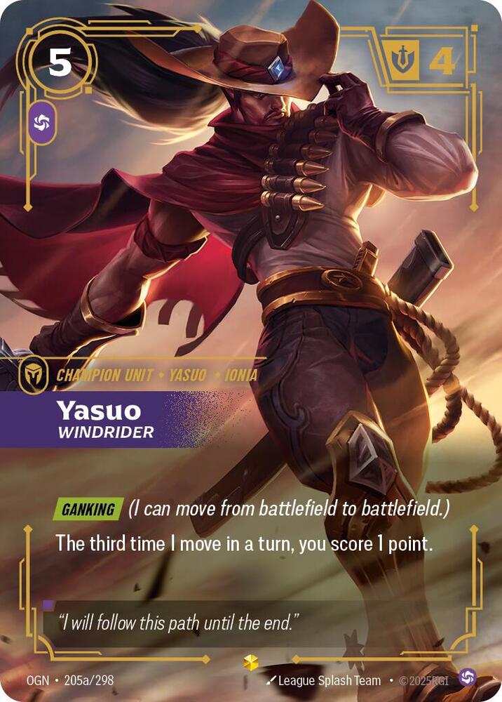 Yasuo - Windrider 205a/298 (Origins)  - Foil | Good Games Morley