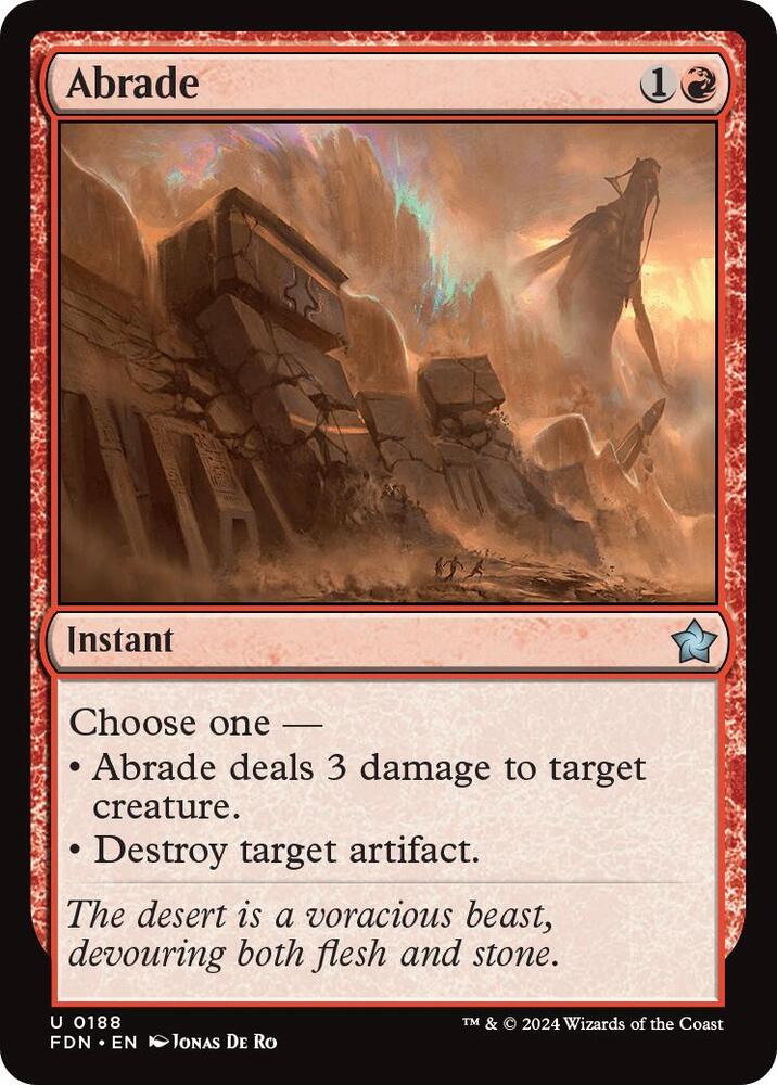 Abrade 188 (Foundations)  - Foil | Good Games Morley