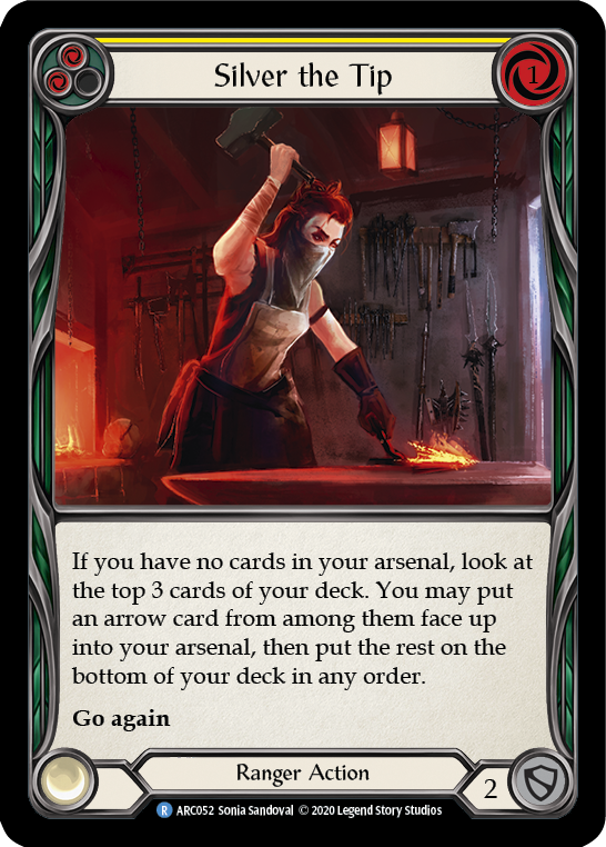 Silver the Tip (Yellow) [U-ARC052] (Arcane Rising Unlimited)  Unlimited Rainbow Foil | Good Games Morley