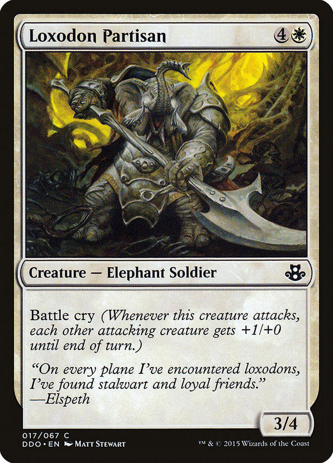 Loxodon Partisan [Duel Decks: Elspeth vs. Kiora] | Good Games Morley