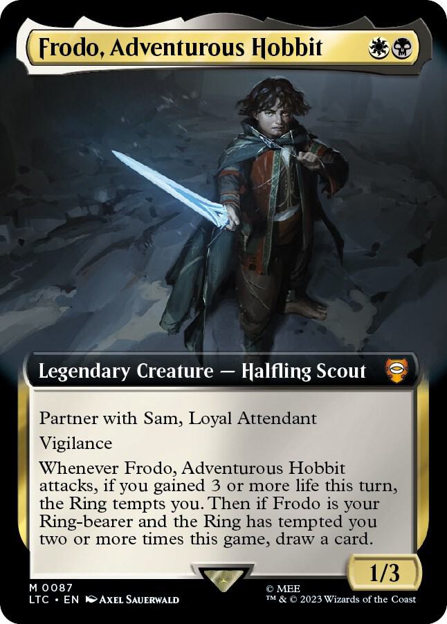 Frodo, Adventurous Hobbit 87 (Commander: The Lord of the Rings: Tales of Middle-earth)  - Extended Art Foil | Good Games Morley
