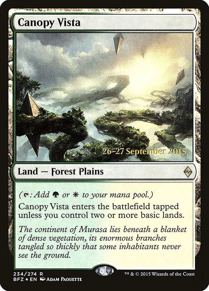 Canopy Vista [Battle for Zendikar Prerelease Promos] | Good Games Morley