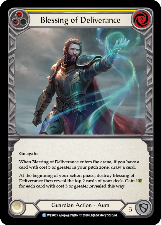 Blessing of Deliverance (Yellow) [U-WTR055] (Welcome to Rathe Unlimited)  Unlimited Rainbow Foil | Good Games Morley