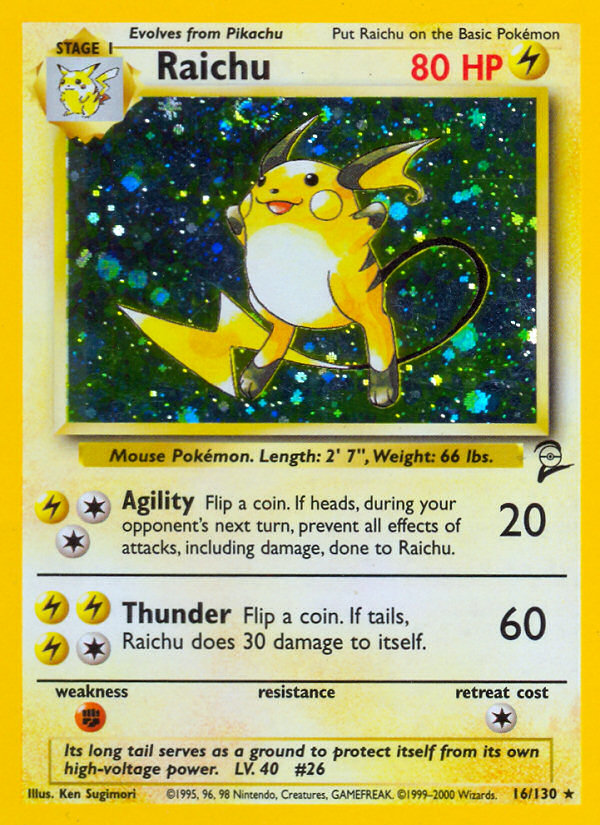 Raichu (16/130) [Base Set 2] | Good Games Morley