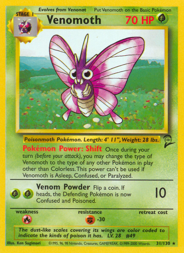 Venomoth (31/130) [Base Set 2] | Good Games Morley