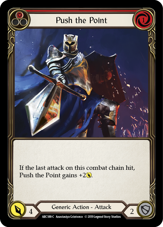 Push the Point (Red) [ARC188-C] (Arcane Rising)  1st Edition Normal | Good Games Morley