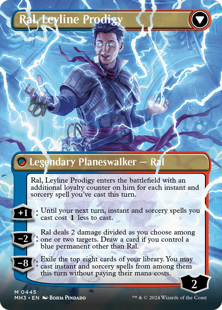 Ral, Monsoon Mage // Ral, Leyline Prodigy (Borderless) [Modern Horizons 3] | Good Games Morley