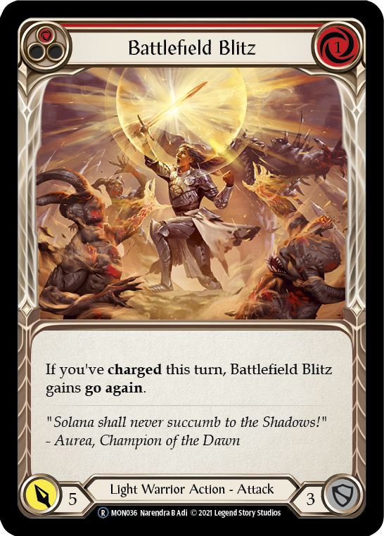 Battlefield Blitz (Red) [U-MON036-RF] (Monarch Unlimited)  Unlimited Rainbow Foil | Good Games Morley