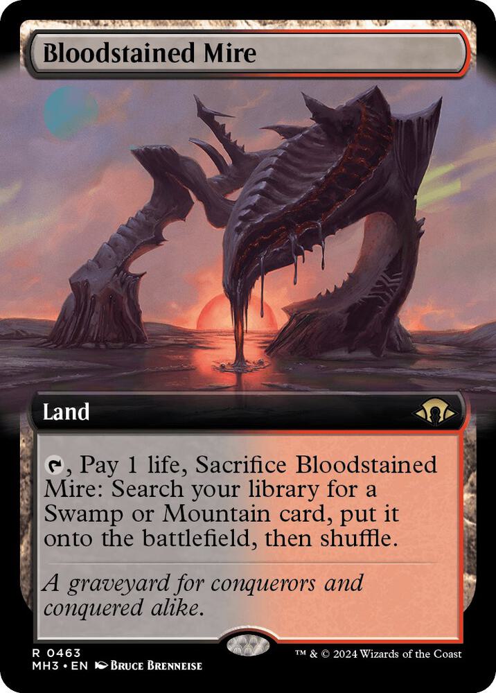 Bloodstained Mire 463/319 (Modern Horizons 3)  - Extended Art Foil | Good Games Morley
