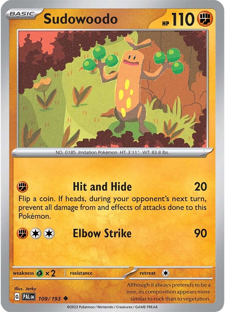 Sudowoodo (109/193) [Scarlet & Violet: Paldea Evolved] | Good Games Morley