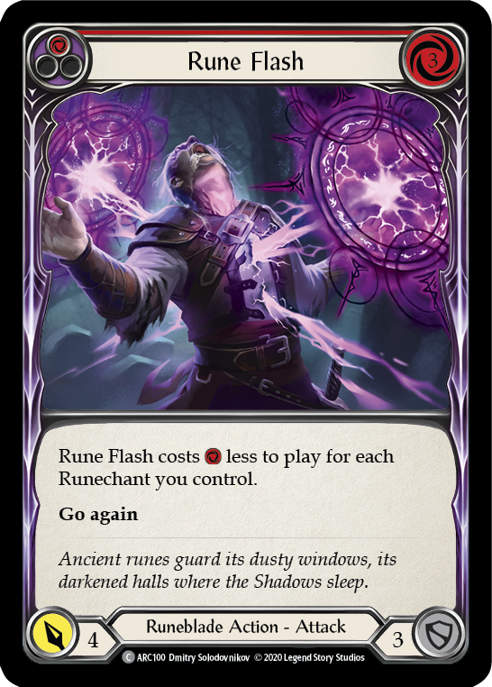 Rune Flash (Red) [U-ARC100] (Arcane Rising Unlimited)  Unlimited Rainbow Foil | Good Games Morley