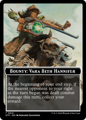 Bounty: Vara Beth Hannifer // Bounty Rules Double-Sided Token [Outlaws of Thunder Junction Commander Tokens] | Good Games Morley