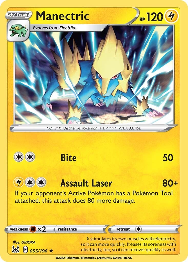Manectric (055/196) [Sword & Shield: Lost Origin] | Good Games Morley