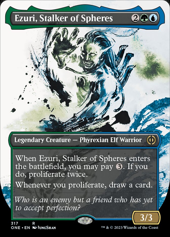 Ezuri, Stalker of Spheres (Borderless Ichor) [Phyrexia: All Will Be One] | Good Games Morley