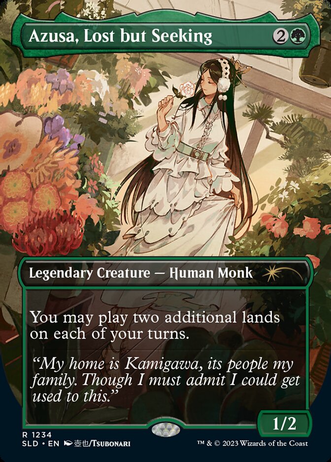 Azusa, Lost but Seeking (Borderless) [Secret Lair Drop Series] | Good Games Morley