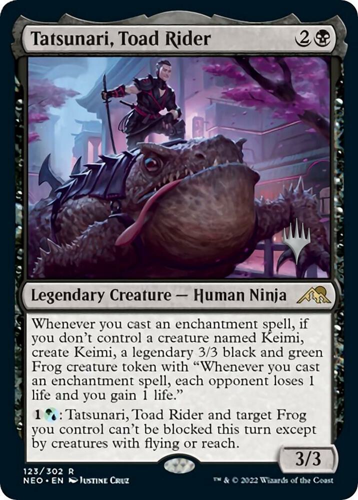 Tatsunari Toad Rider 123 (Promo Pack: Kamigawa: Neon Dynasty)  - Foil | Good Games Morley