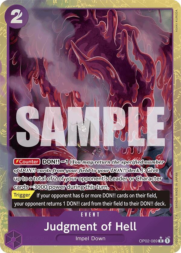 Judgment of Hell OP02-089 (Premium Booster -The Best-)  - Alternate Art Foil | Good Games Morley